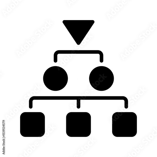 Team Hierarchy line icon. linear style sign for mobile concept and web design. Outline vector icon. Symbol, logo illustration. Vector graphic