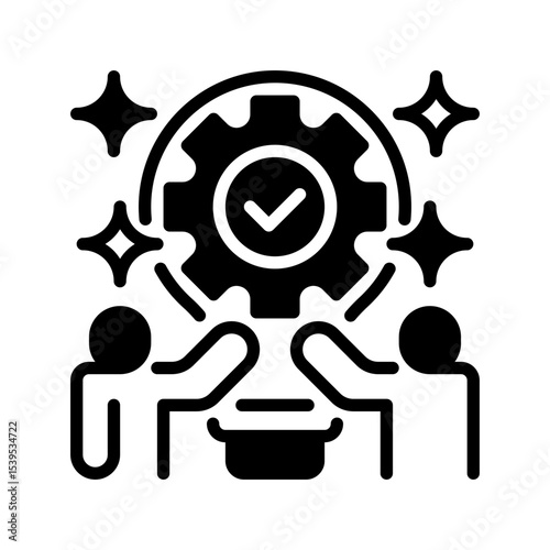 Brainstorming Team line icon. linear style sign for mobile concept and web design. Outline vector icon. Symbol, logo illustration. Vector graphic