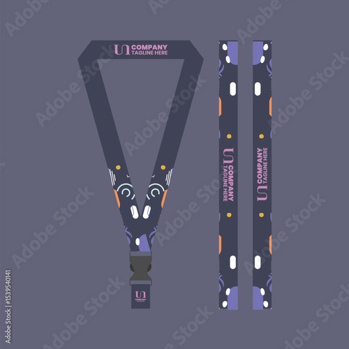 Corporate ID card lanyard with modern design