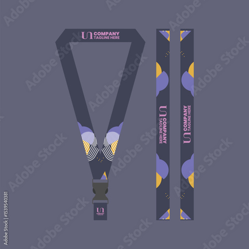 Corporate ID card lanyard with modern design