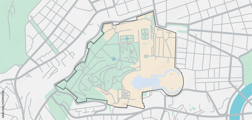 Naklejka premium Layered editable vector illustration outline of Vatican City,Italy.