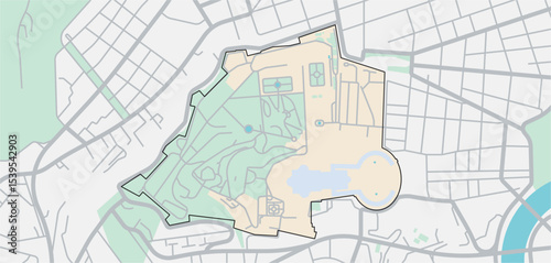 Layered editable vector illustration outline of Vatican City,Italy.