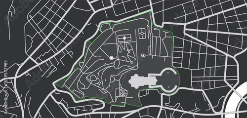Layered editable vector illustration outline of Vatican City,Italy.