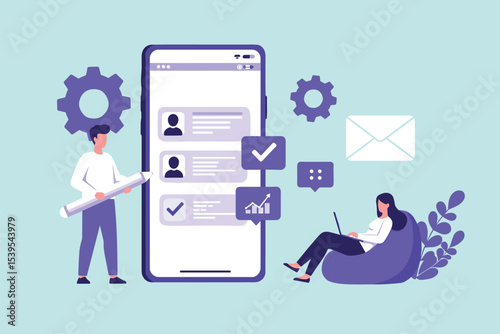 Here's a title and keywords for your photo, optimized for Adobe Stock with SEO in mind:

Title:
App Development, Mobile Application Design, Software Engineering, User Experience, 