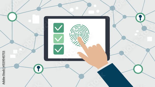 Clean Flat Vector of Trustworthy Remote Voting System  