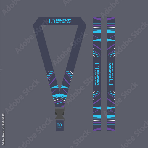 Corporate ID card lanyard with modern design