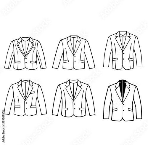 Mens Vector Blazer Suit Jacket vector illustration