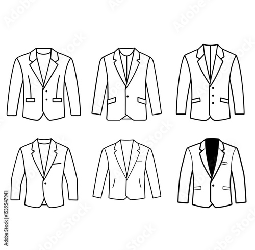 Mens Vector Blazer Suit Jacket vector illustration