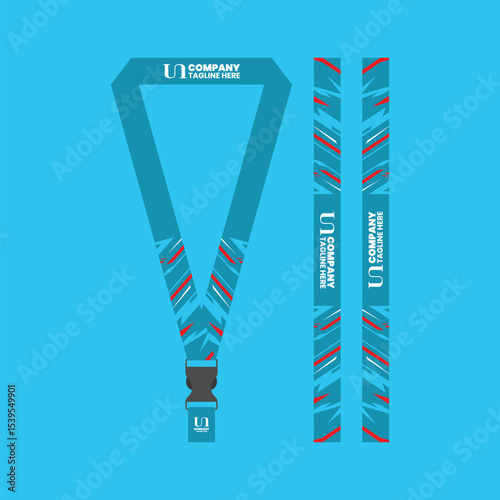 Corporate ID card lanyard with modern design