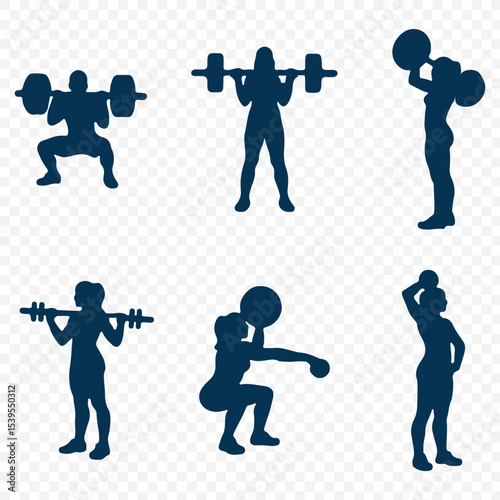 boy  raises weight silhouette isolated on transparent background . 