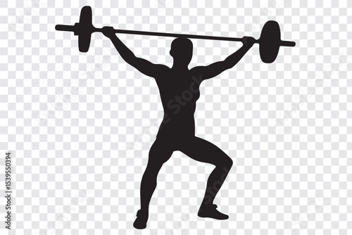 Weightlifting  Silhouette Bundle Set, Weightlifter Silhouette, Weight Lifting Person Silhouette, Body Builder Man Silhouette . 