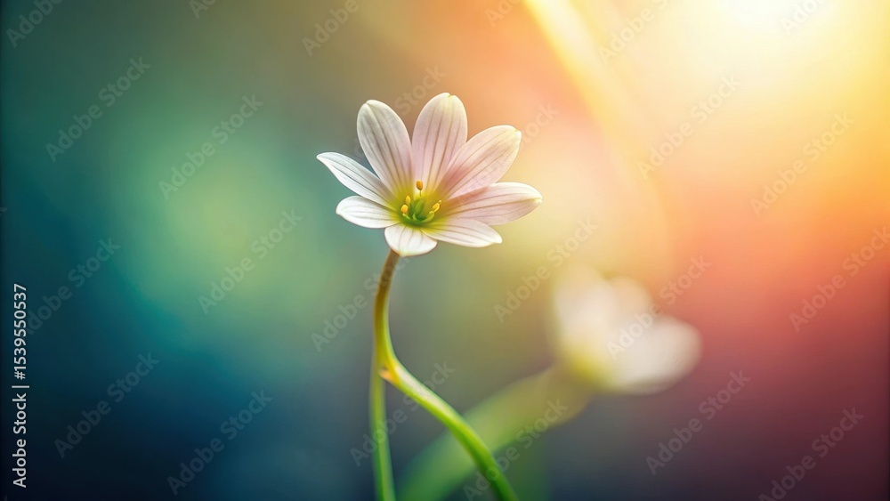 Obraz premium Tiny flower petals unfolding from a stem