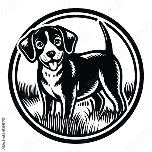 Dog illustration labrador drawing vector