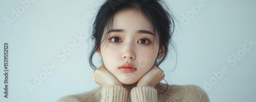 portrait of a young woman, Generative AI