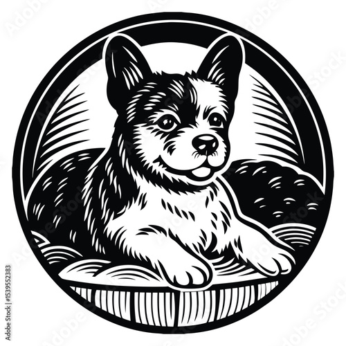 Shepherd dog set. Working breed, family pet, assistance, search service, rescue, police, and military help. Vector flat style cartoon illustration isolated, white background, different views, poses