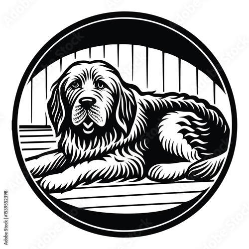 Shepherd dog set. Working breed, family pet, assistance, search service, rescue, police, and military help. Vector flat style cartoon illustration isolated, white background, different views, poses
