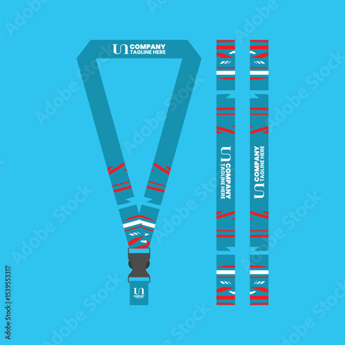 Corporate ID card lanyard with modern design