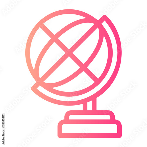 globe earth gradient icon