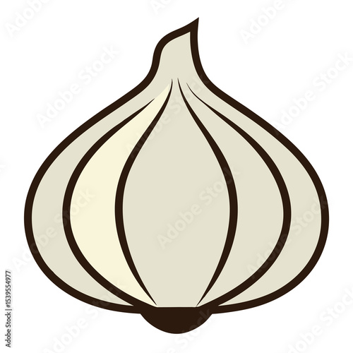 garlic isolated on white background