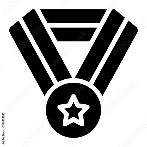 medal glyph icon