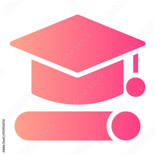 graduation cap gradient icon