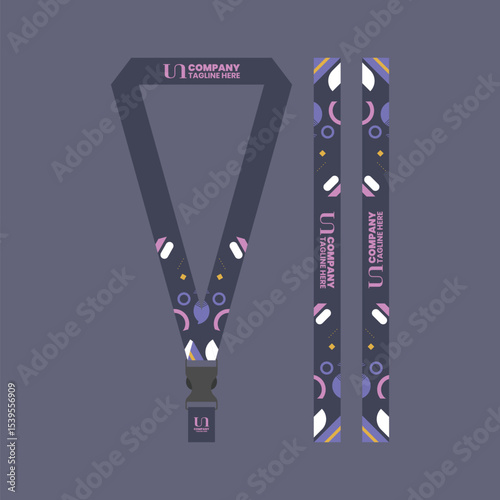 Corporate ID card lanyard with modern design