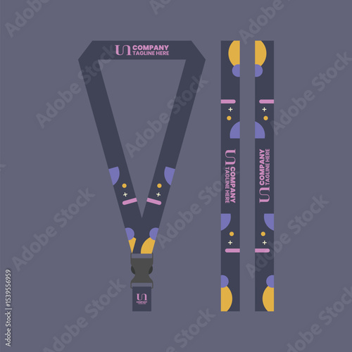 Corporate ID card lanyard with modern design