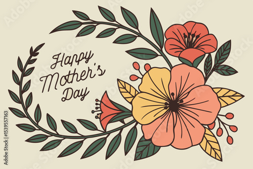 A heartwarming black and white graphic design for Mother's Day.