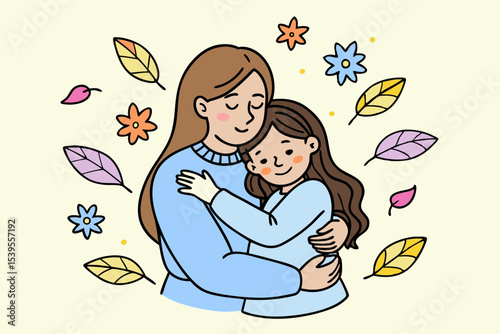 A heartwarming black and white graphic design for Mother's Day.