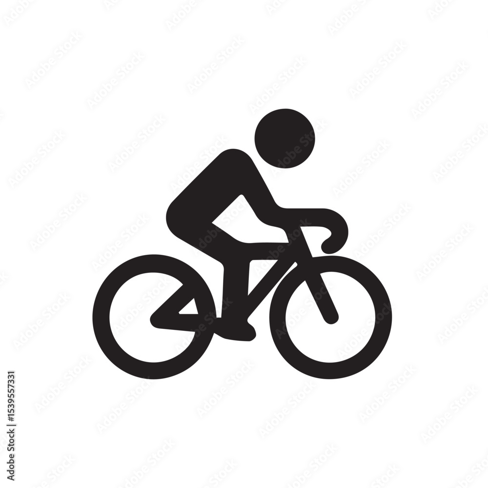Obraz premium Simple and unique bicycle icon suitable for educational books or websites about cycling sports
