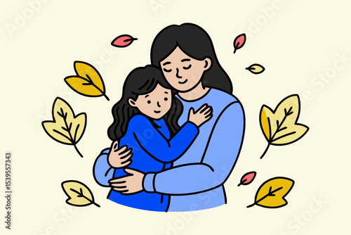 A heartwarming black and white graphic design for Mother's Day.