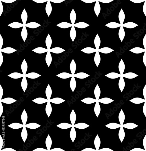flower cross minimalist pattern seamless and timeless