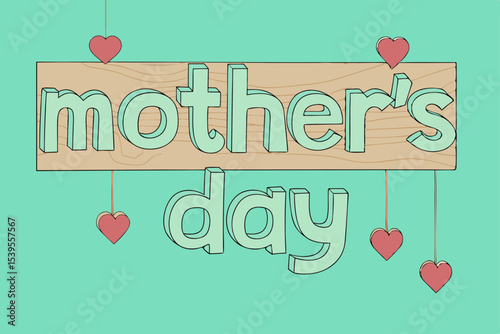 A heartwarming black and white graphic design for Mother's Day.
