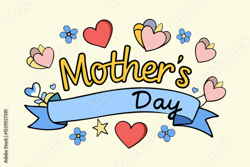 A heartwarming black and white graphic design for Mother's Day.