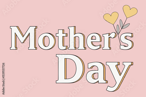 A heartwarming black and white graphic design for Mother's Day.