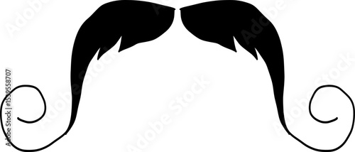 Moustache trendy styles. Mustache curly horseshoe imperial pencil english pyramid italian and vintage narrow french walrus brush male hipster modern fashion. Chevron vector.