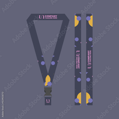 Corporate ID card lanyard with modern design