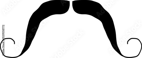 Moustache trendy styles. Mustache curly horseshoe imperial pencil english pyramid italian and vintage narrow french walrus brush male hipster modern fashion. Chevron vector.