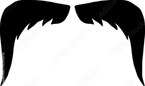 Moustache trendy styles. Mustache curly horseshoe imperial pencil english pyramid italian and vintage narrow french walrus brush male hipster modern fashion. Chevron vector.