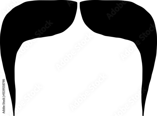 Moustache trendy styles. Mustache curly horseshoe imperial pencil english pyramid italian and vintage narrow french walrus brush male hipster modern fashion. Chevron vector.