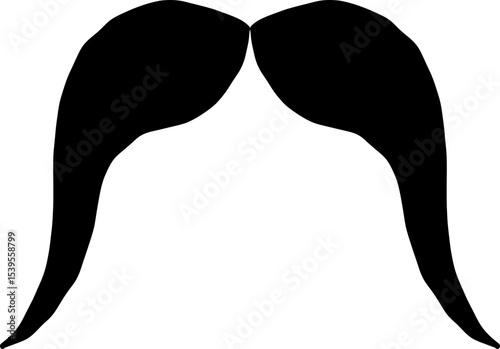Moustache trendy styles. Mustache curly horseshoe imperial pencil english pyramid italian and vintage narrow french walrus brush male hipster modern fashion. Chevron vector.