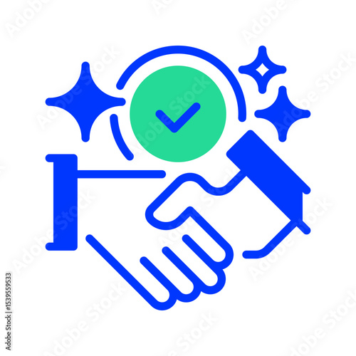 Handshake Deal line icon. linear style sign for mobile concept and web design. Outline vector icon. Symbol, logo illustration. Vector graphic