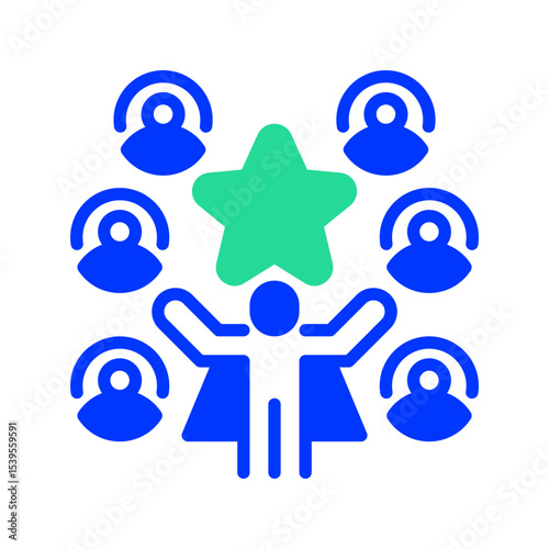 Team Motivation line icon. linear style sign for mobile concept and web design. Outline vector icon. Symbol, logo illustration. Vector graphic