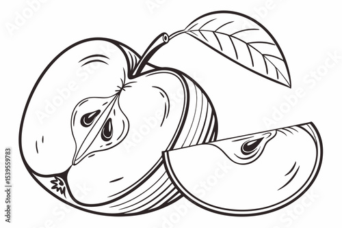 apple line art