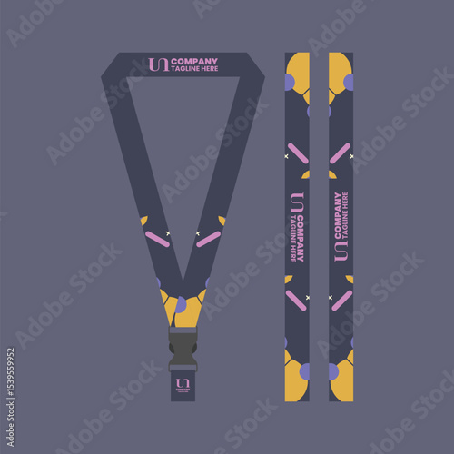 Corporate ID card lanyard with modern design