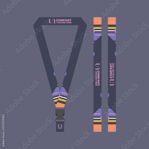 Corporate ID card lanyard with modern design