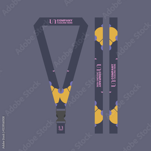 Corporate ID card lanyard with modern design