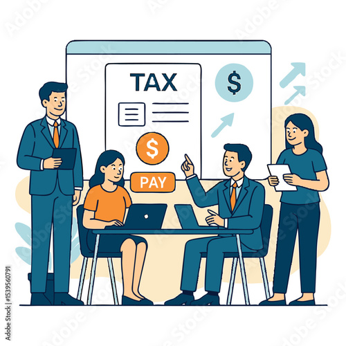 "Modern flat vector icon representing a freelancer working remotely. Features a person sitting with a laptop, surrounded by work-from-home elements like coffee, notes, and Wi-Fi symbol. Perfect for we