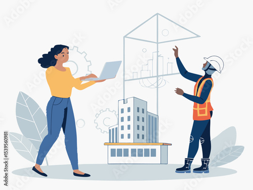 Warm Gray Vector Illustration of Optimized Design Space  