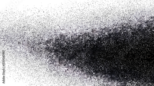 Abstract gradient texture with gritty pattern. Grainy grunge overlay on monochrome background. Vector art with noise stipple and sand halftone. 